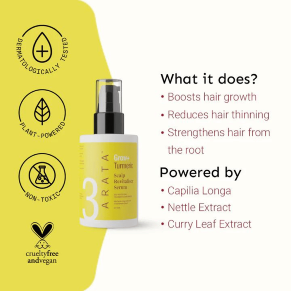 Arata - Turmeric Scalp Revitalizer Serum 100ml - Image 2
